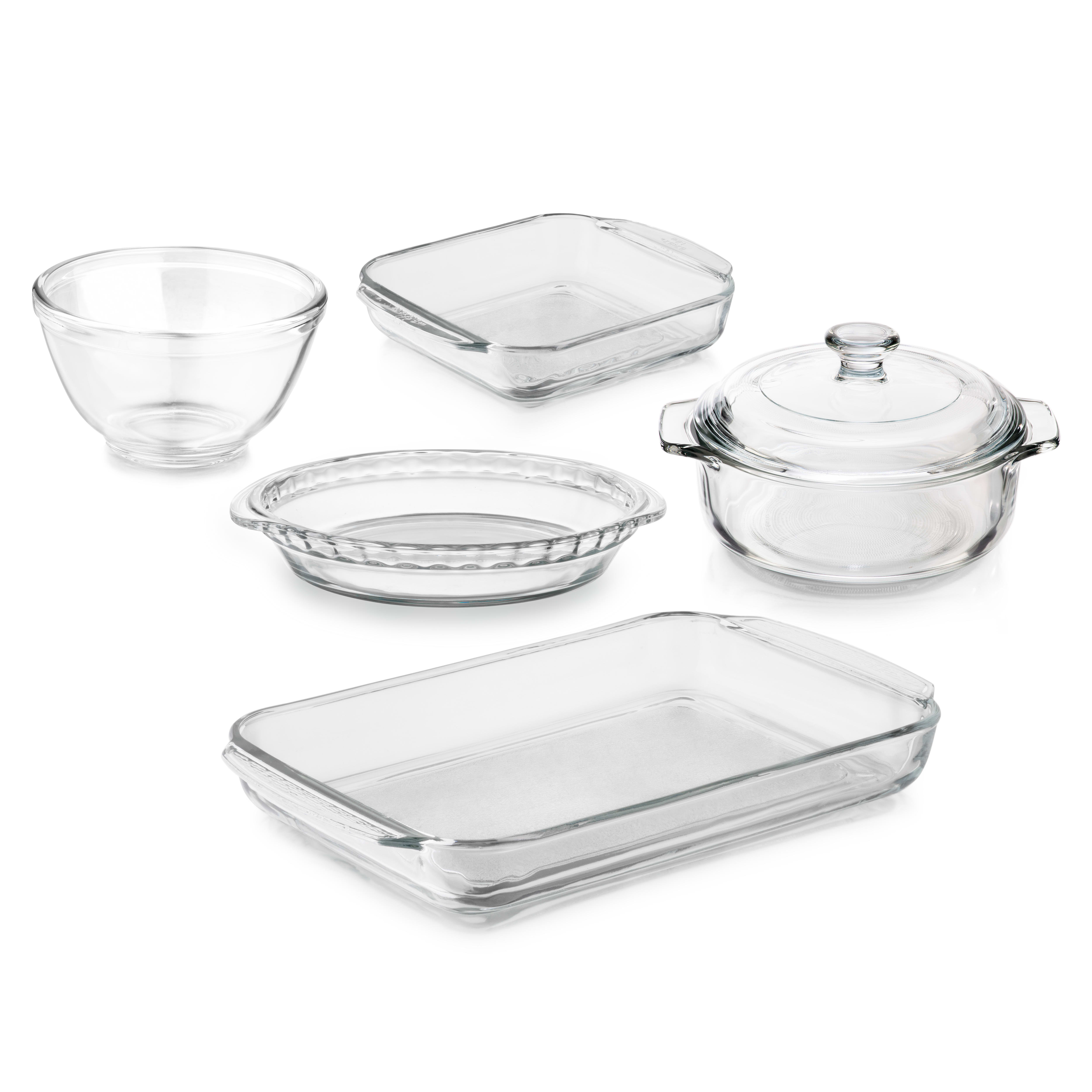 Libbey Baker s Basics 6 Piece Glass Casserole Baking Dish Set with Cover Reviews Wayfair Canada